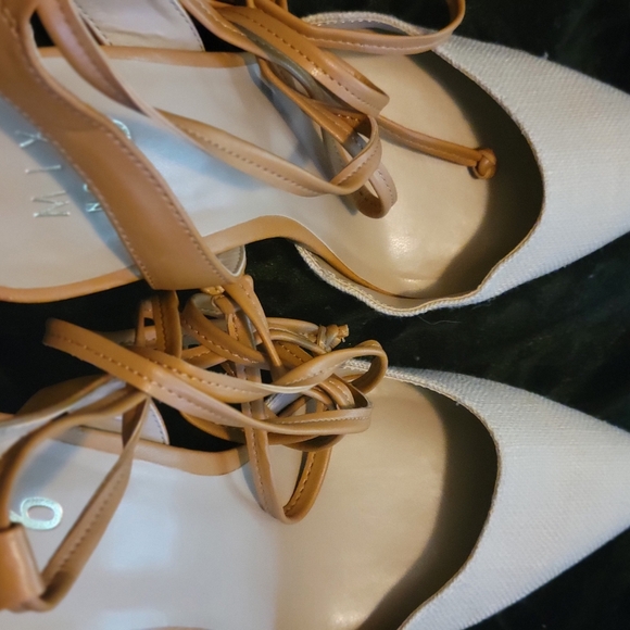 Mix No. 6 Tan and Brown Heels with Strappy Details - Picture 5 of 5